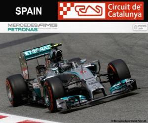 yapboz Nico Rosberg - Mercedes - 2014 İspanya Grand Prix, sınıflandırılmış 2º